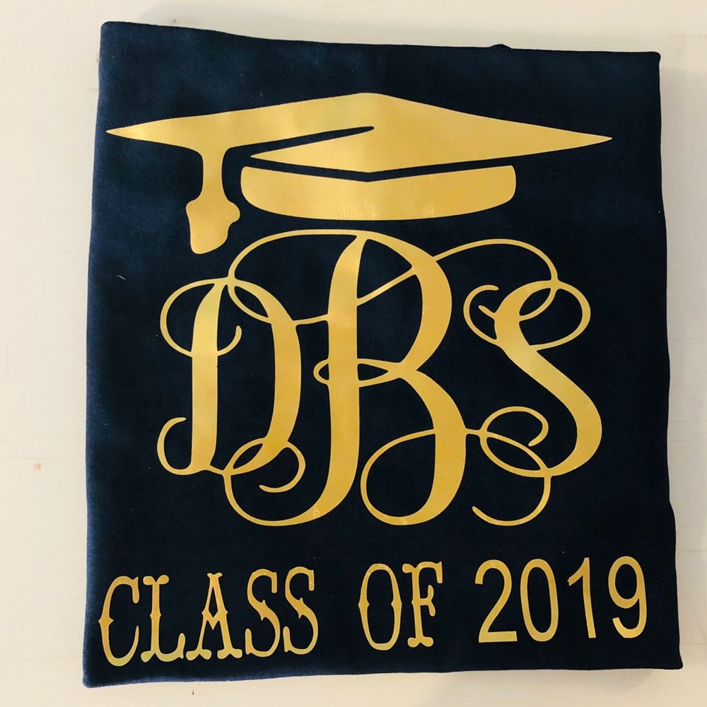 Custom Monogram Graduation t-shirts - Picture 4 of 4